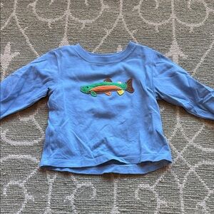 Clare and Charlie Blue Kids Shirt with Fish Design 18 Months